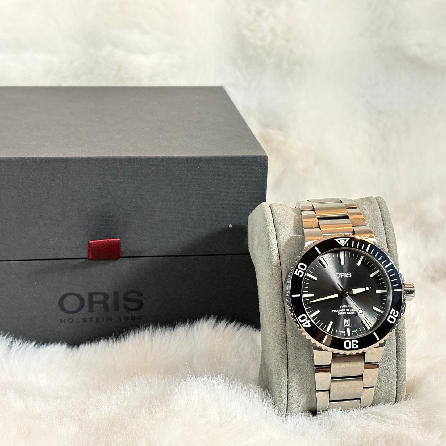 Oris Aquis Titanium Date 43.5mm 01 733 7730 7153-07 8 24 15PEB FULL SET