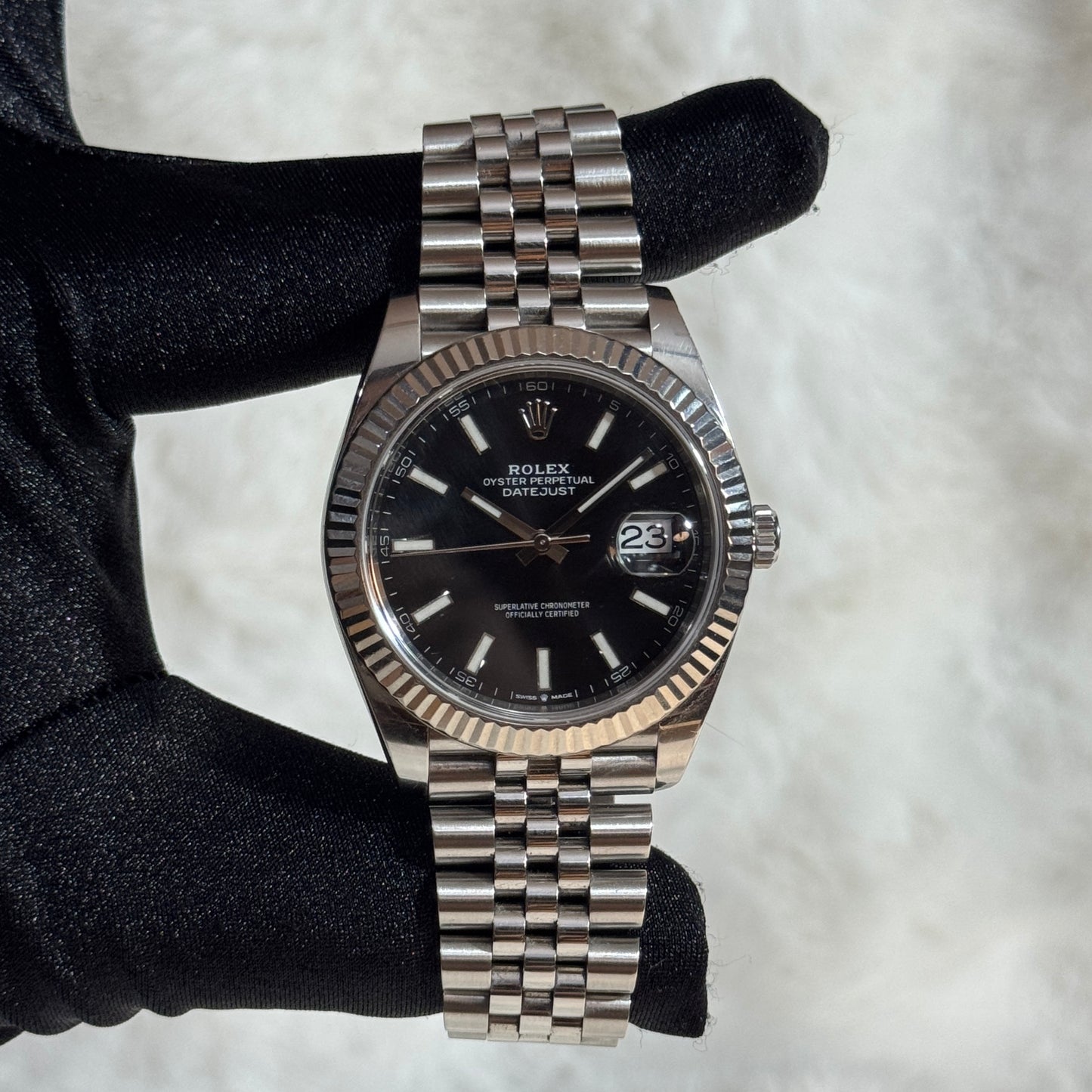 Rolex Datejust 41mm 126334 Black Dial Jubilee