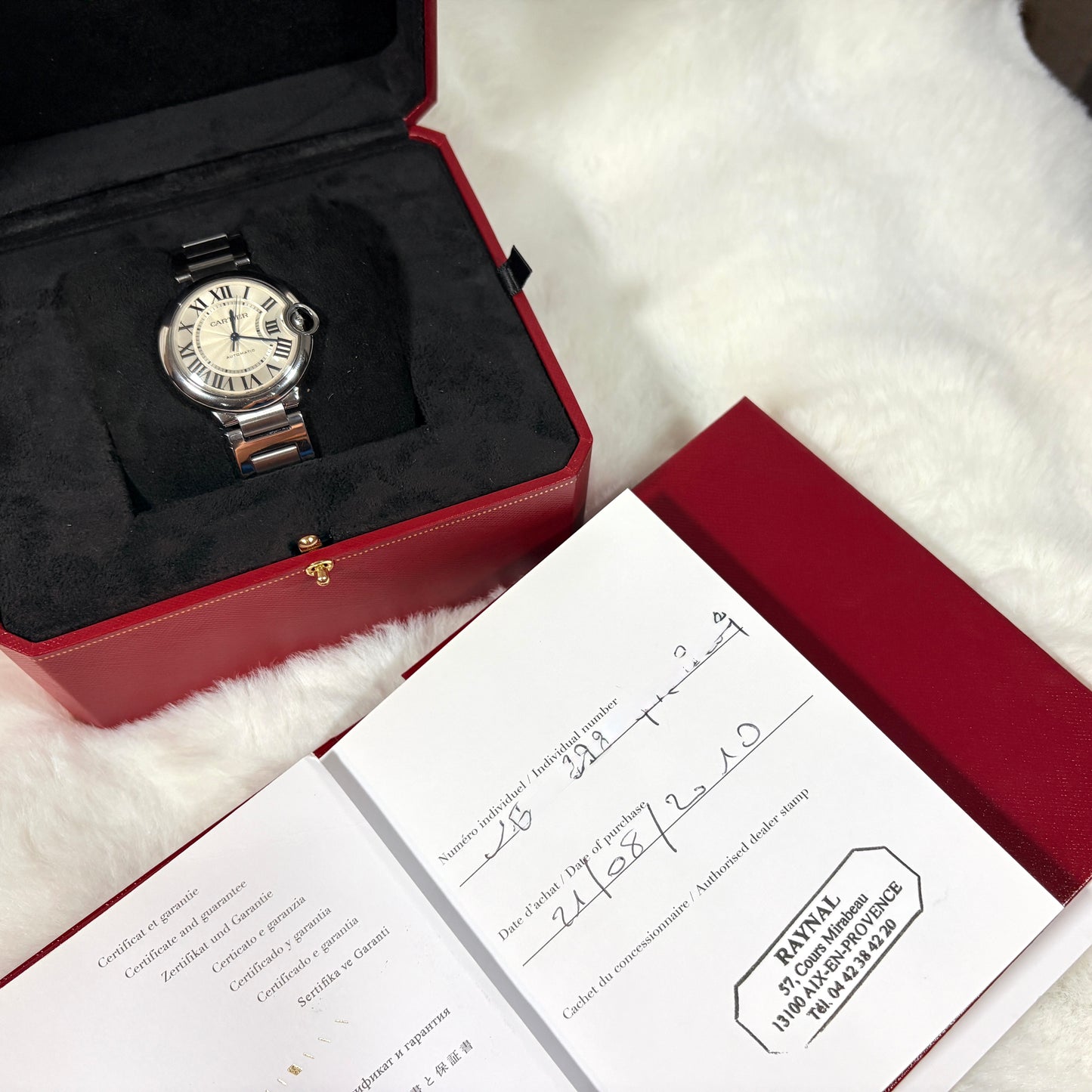 Cartier Ballon Bleu 36mm 3284 FULL SET