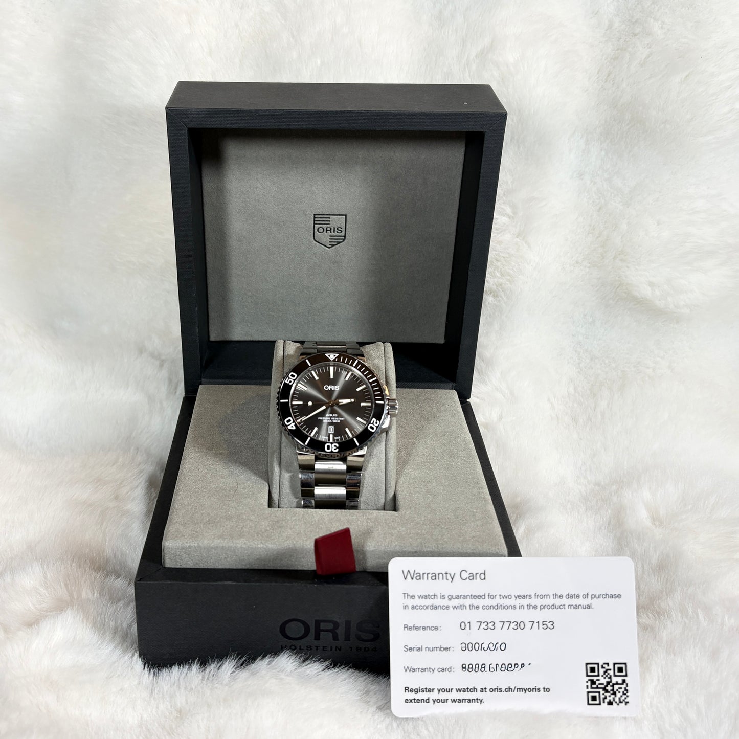 Oris Aquis Titanium Date 43.5mm 01 733 7730 7153-07 8 24 15PEB FULL SET