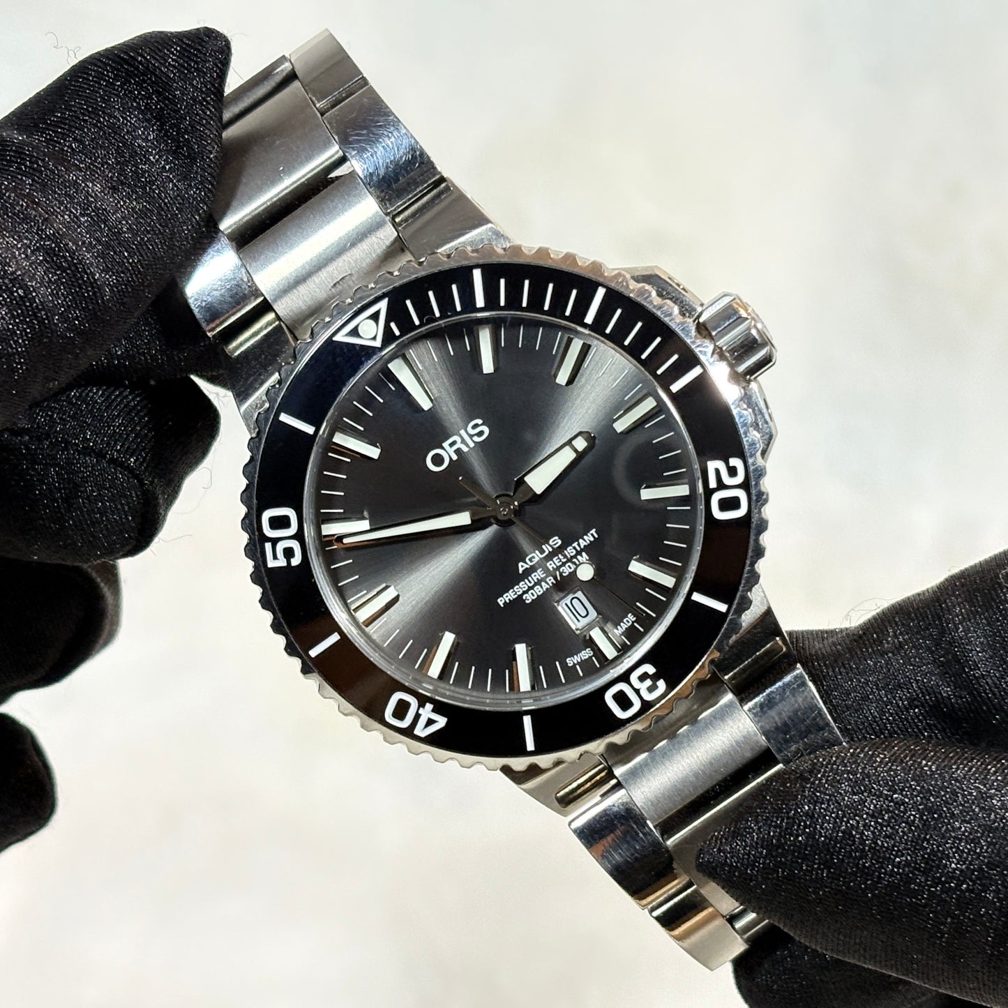 Oris Aquis Titanium Date 43.5mm 01 733 7730 7153-07 8 24 15PEB FULL SET
